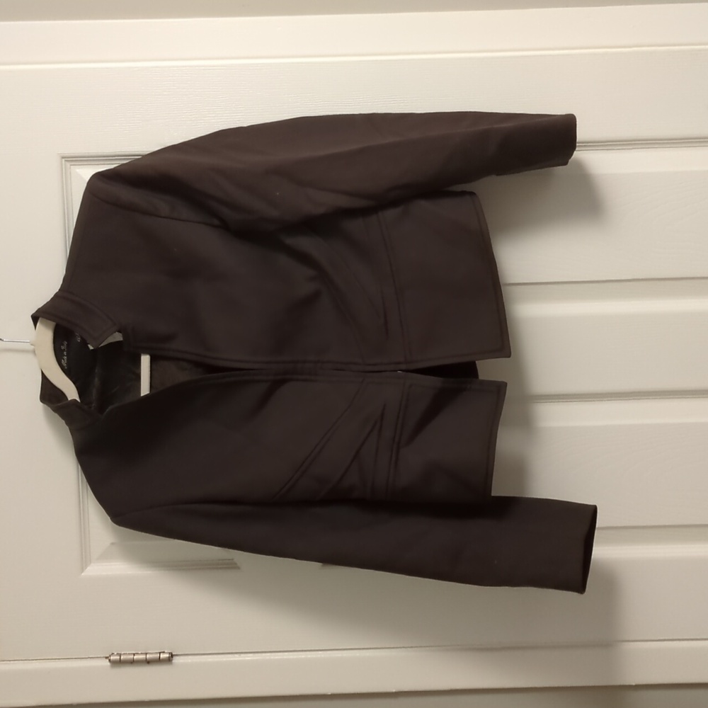 Structured Women's Blazer Jacket in Dark Brown